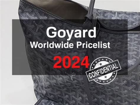 prix sac goyard|goyard price list 2024.